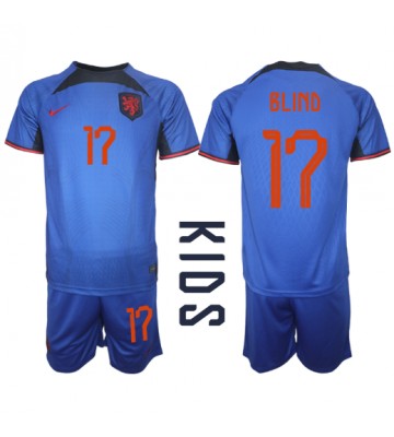 Maillot de foot Pays-Bas Daley Blind #17 Extérieur enfant Monde 2022 Manches Courte (+ pantalon court)